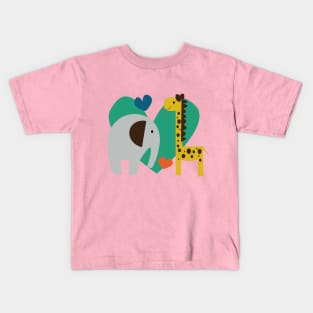 Elephant and Giraffe Kids T-Shirt